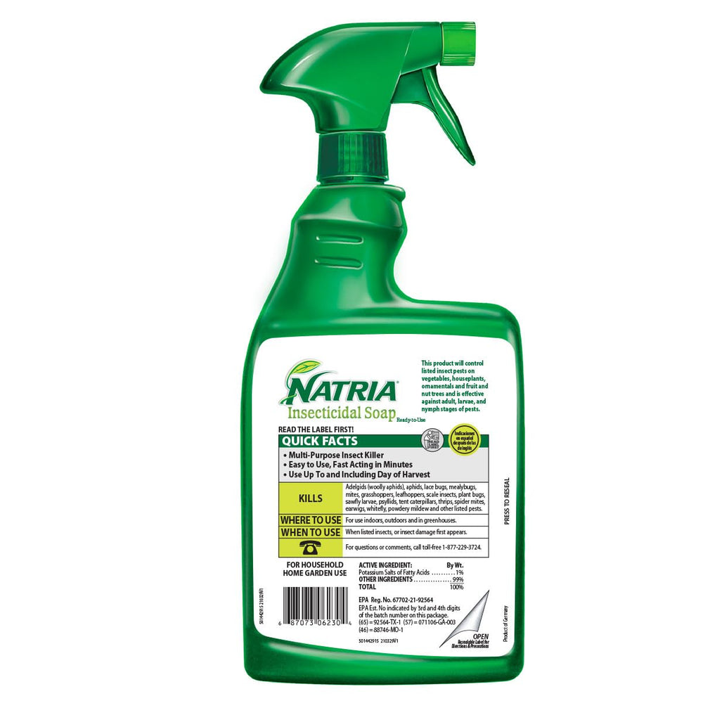 Harvest-day friendly use of Natria soap on edible plants