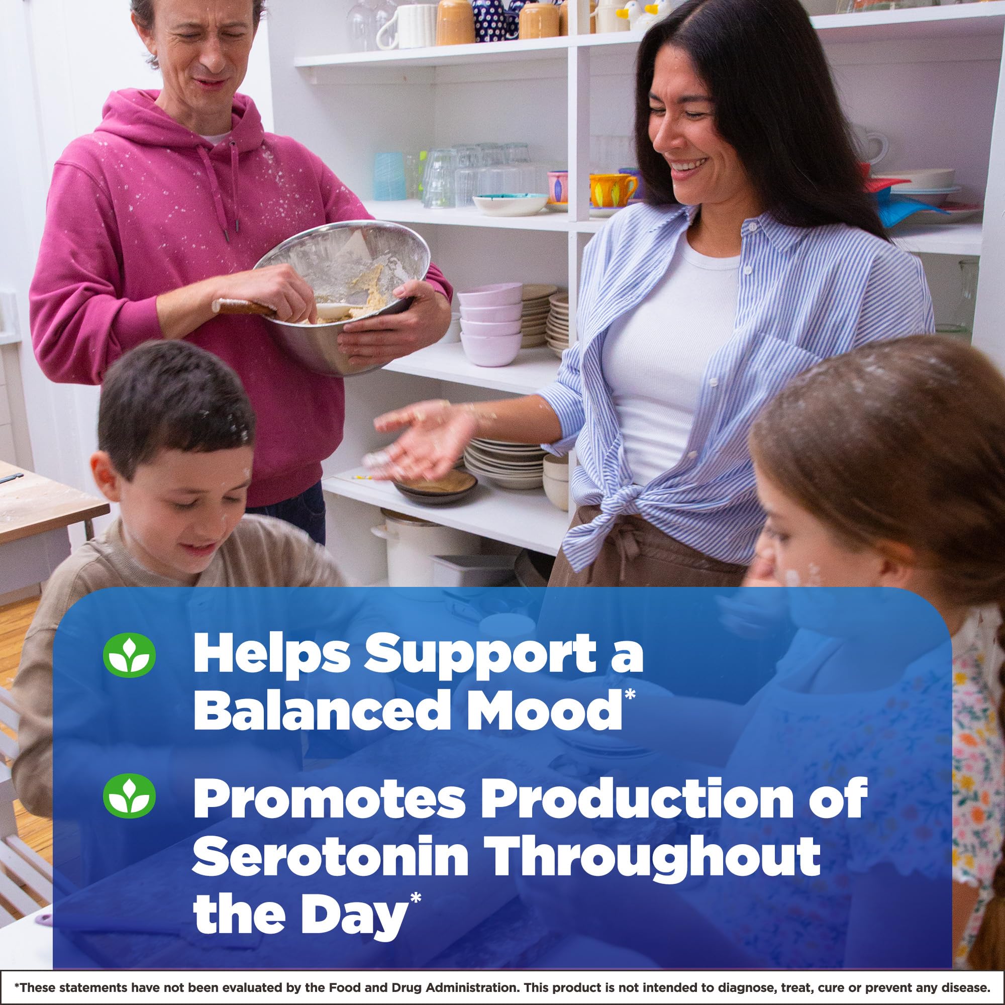 Natrol 5-HTP allergen-free icons indicate safe, dairy-free and allergen-conscious formulation.