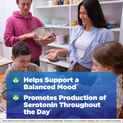 Natrol 5-HTP allergen-free icons indicate safe, dairy-free and allergen-conscious formulation.
