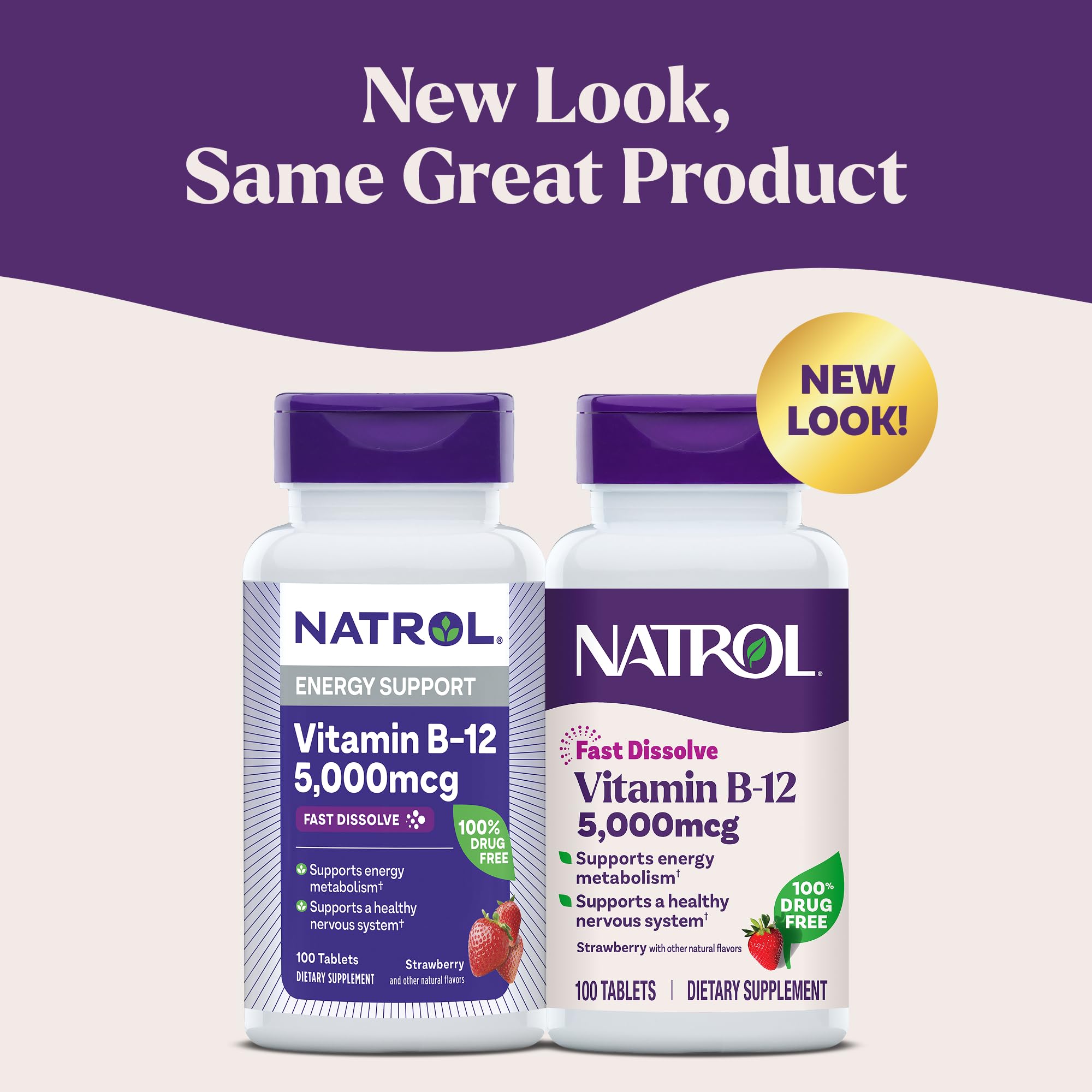 Natrol B12 5000mcg dissolve-on-tongue showing quick absorption.