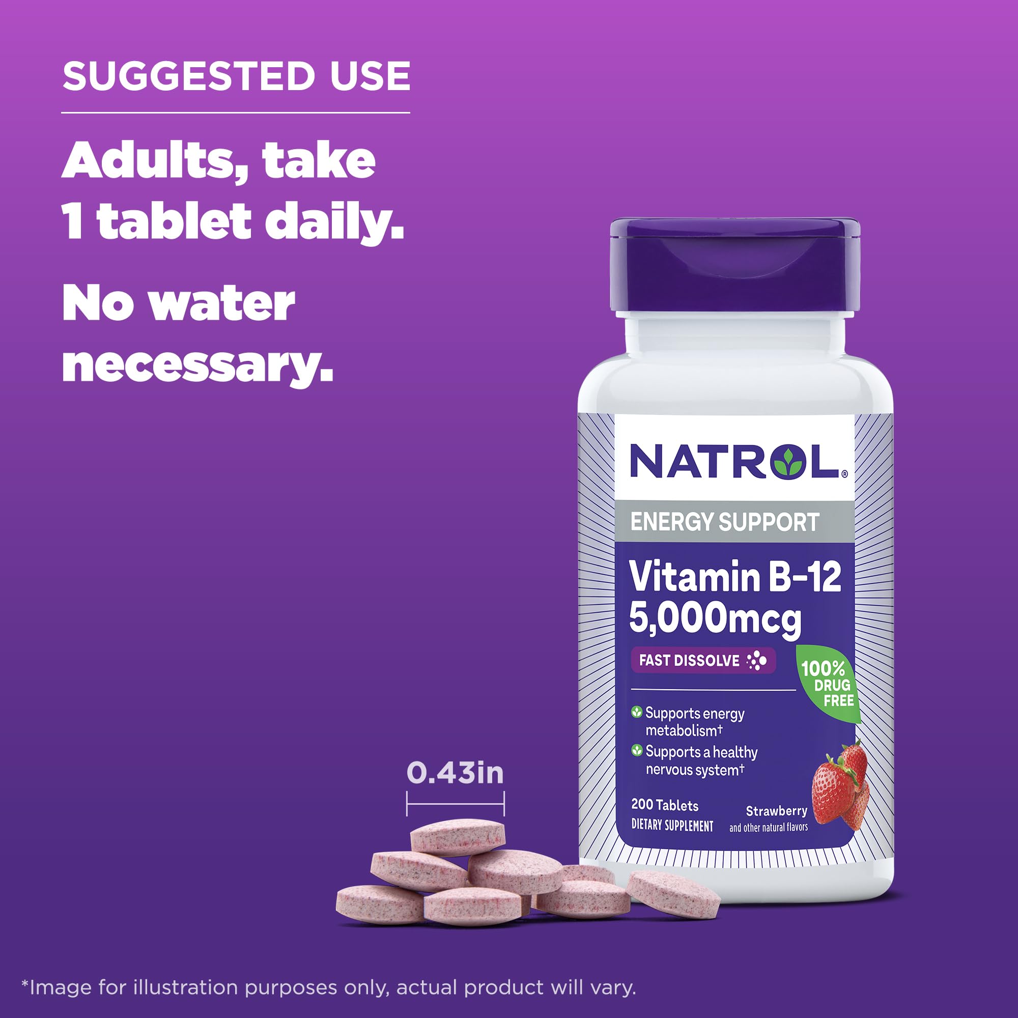Natrol B12 5000 mcg travel pack ready for on-the-go