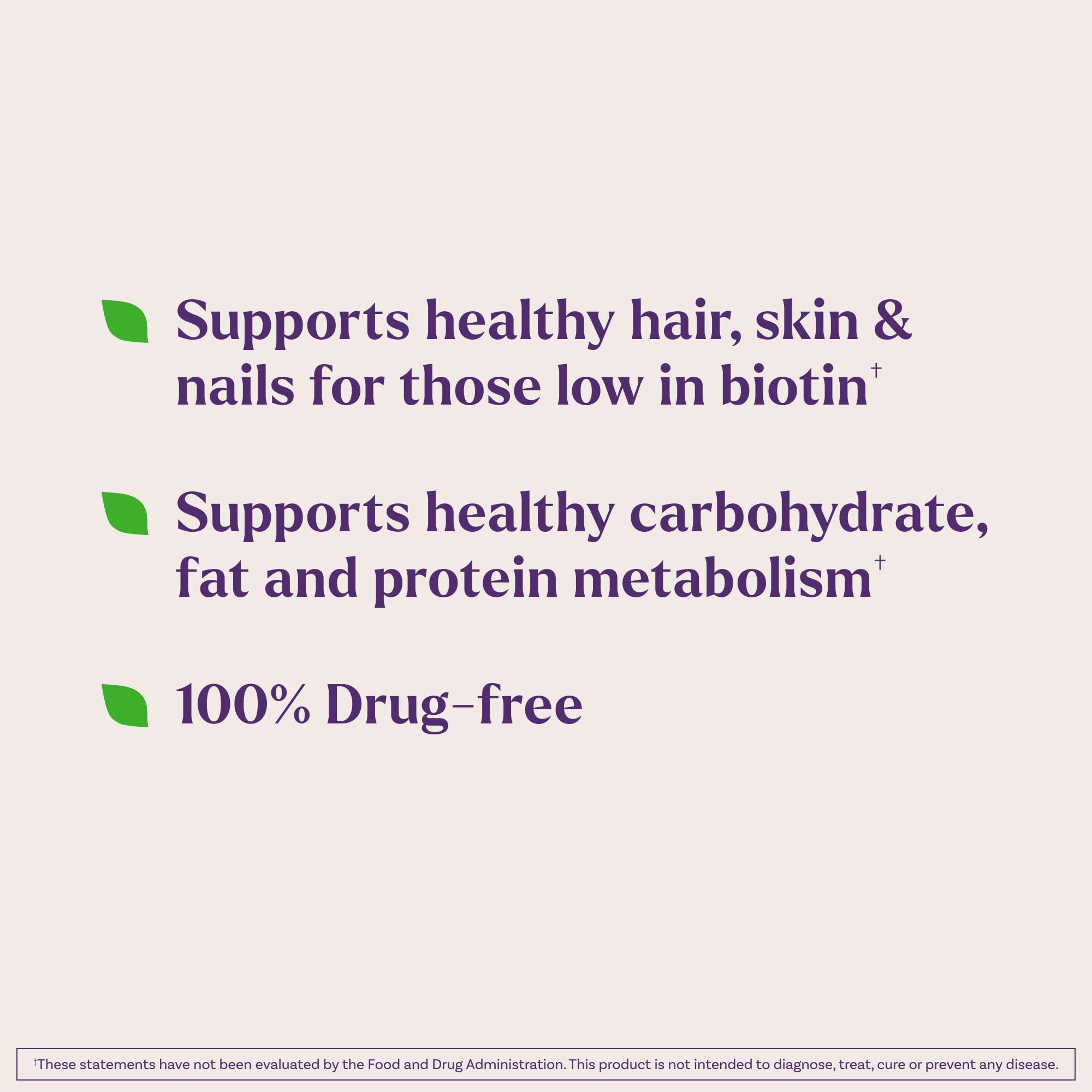 Natrol Beauty Biotin 100-day supply box emphasizes easy daily routine