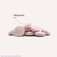 Natrol melatonin tablet dissolving quickly to illustrate fast-acting sleep aid.