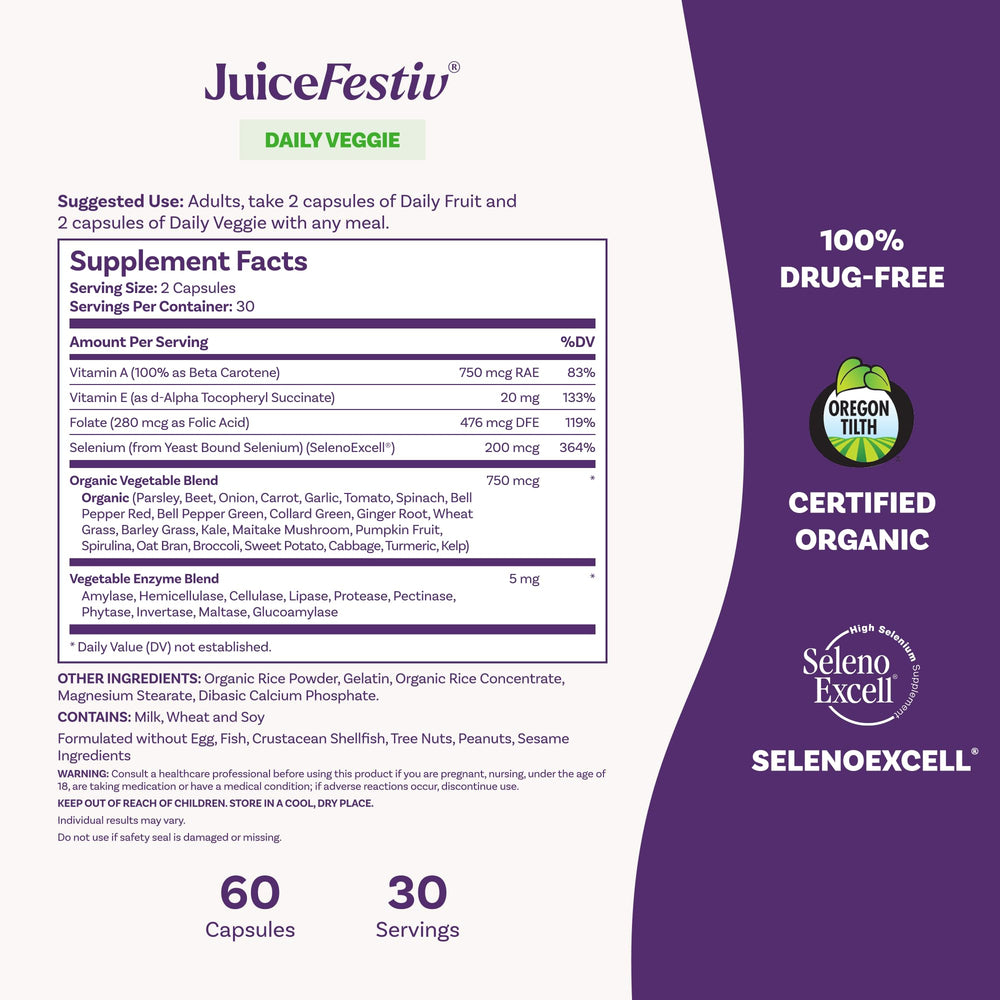 Natrol JuiceFestiv allergen-free icon communicates allergy-conscious messaging.
