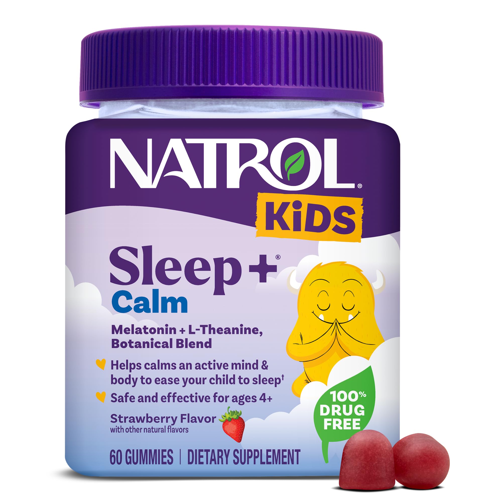 Natrol Kids Sleep Calm bottle for a soothing bedtime routine.