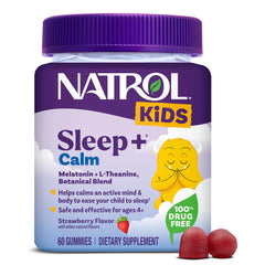 Natrol Kids Sleep Calm bottle for a soothing bedtime routine.