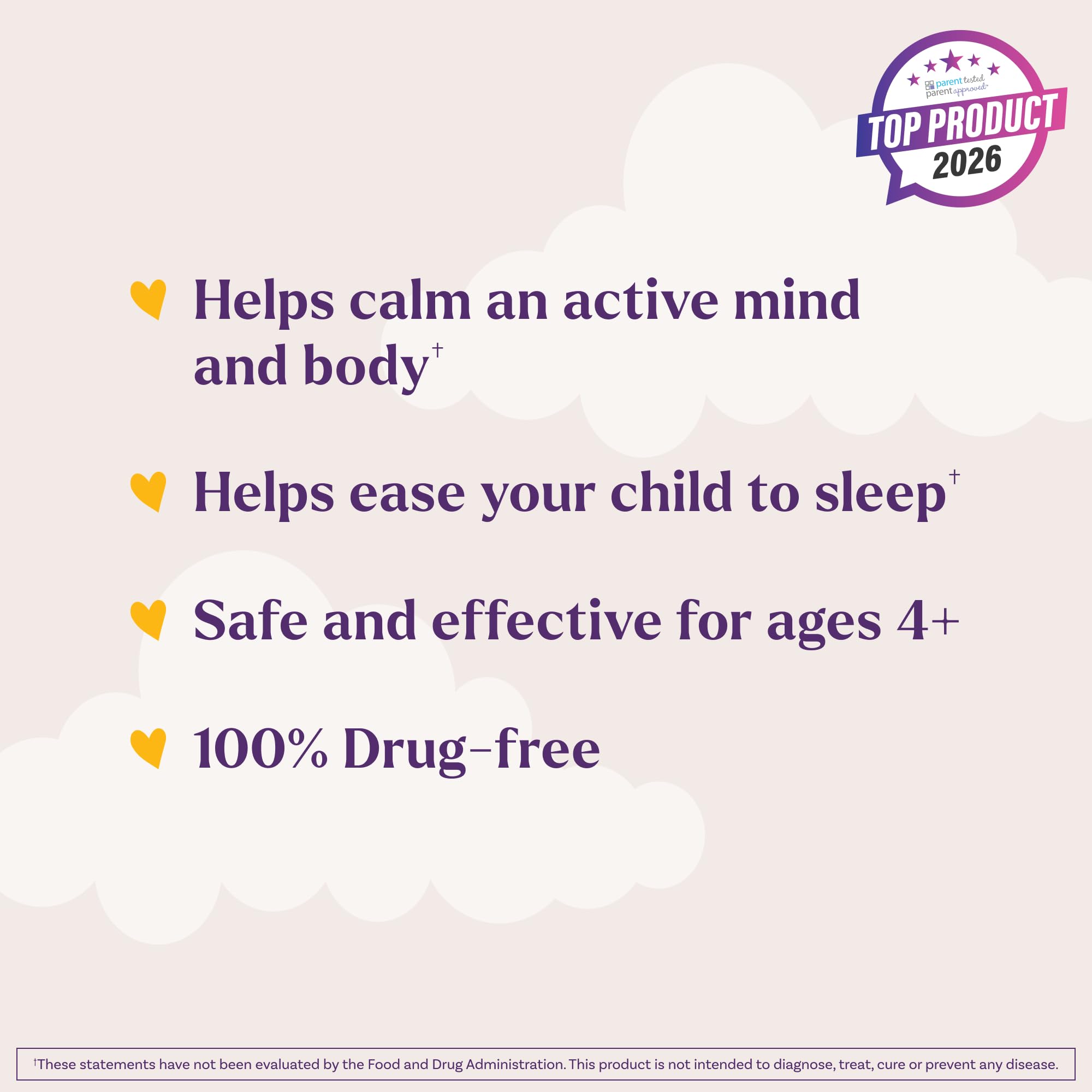 Natrol Kids Sleep Calm strawberry-flavored gummies with kid-friendly taste.
