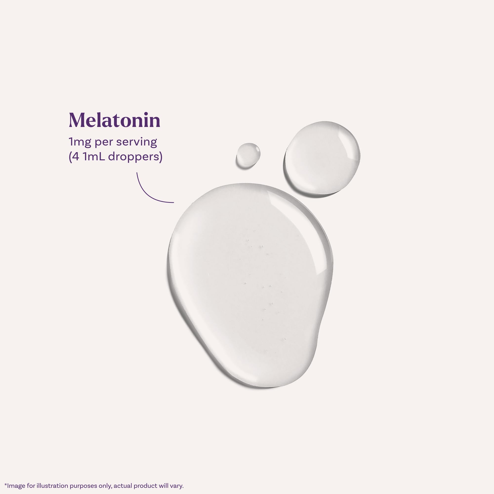 Natrol Liquid Melatonin 4 mL per dose for bedtime use.