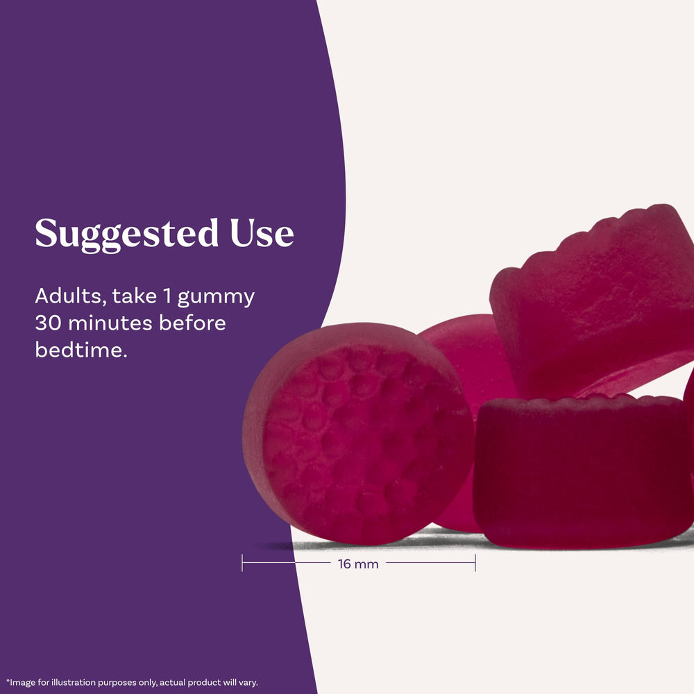Natrol Melatonin 10mg blueberry gummies presented as non-habit forming night-time option.