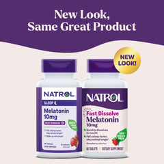 Natrol fast-dissolve strawberry tablet dissolves quickly for on-the-go sleep help