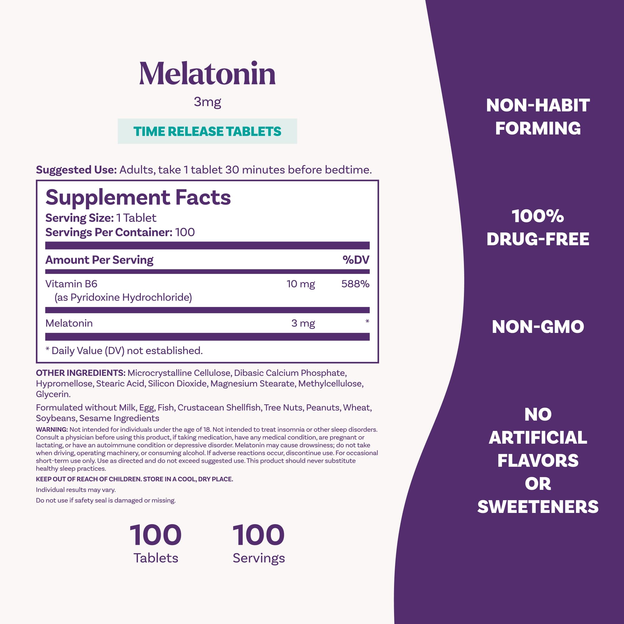 Close-up of Natrol Melatonin outer quick-dissolve layer
