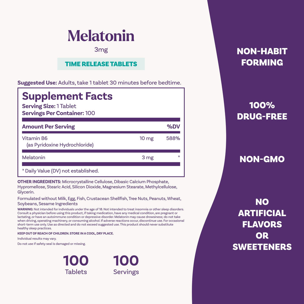 Close-up of Natrol Melatonin outer quick-dissolve layer