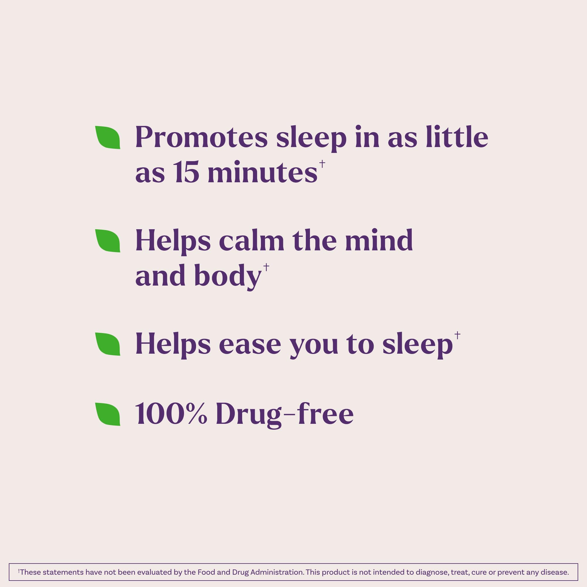 Natrol Sleep+ Calm label on 60-count bottle emphasizing clean ingredients.