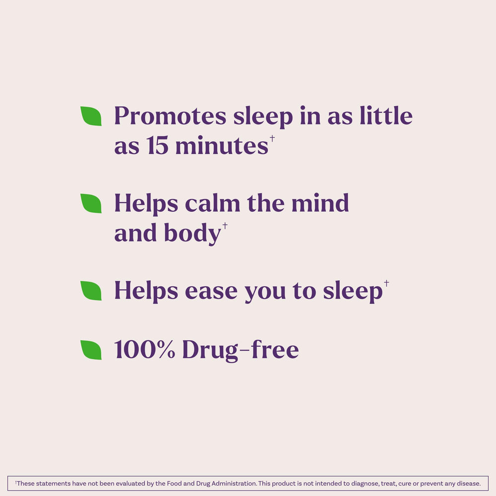 Natrol Sleep+ Calm label on 60-count bottle emphasizing clean ingredients.