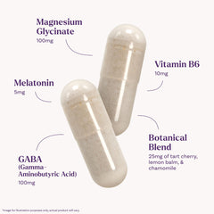 Natrol Sleep & Restore bottle side view highlighting a 30-day supply.