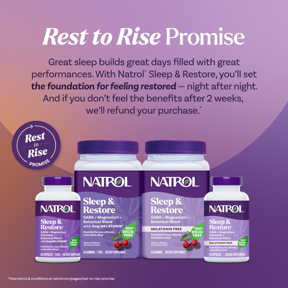 Gummies list includes GABA, magnesium glycinate, and B6 for sleep support