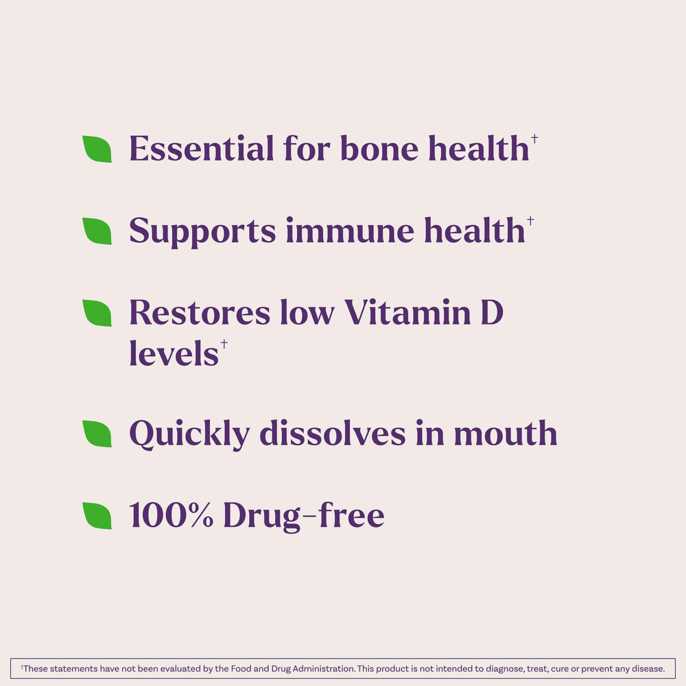 Natrol 2000 IU strawberry flavored vitamin D3 tablet ready to take