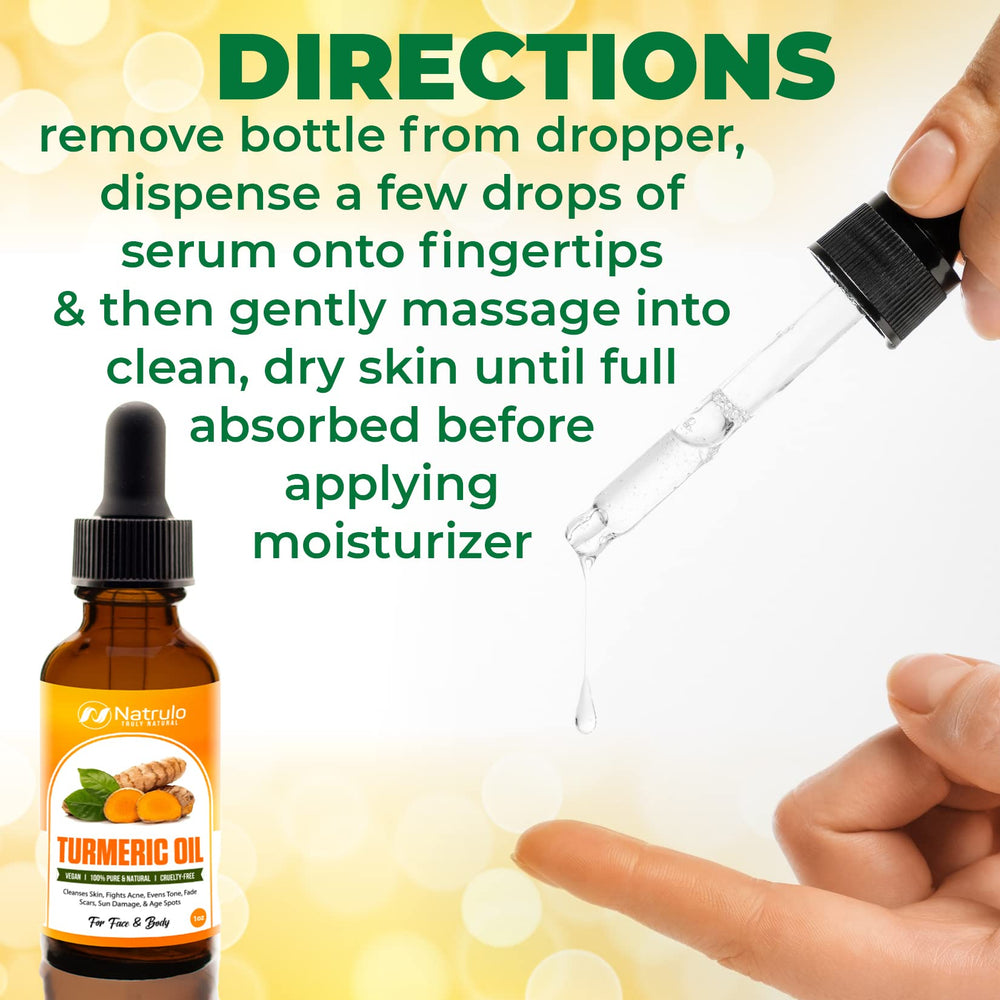 Natrulo Turmeric Oil ingredients emphasize clean, additive-free formula.