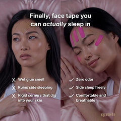 Natsu Overnight Patches on crow feet area reduce visibility while you sleep.