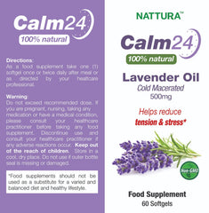 Close-up of Nattura Calm Aid softgels, small and easy-to-swallow for daily calm.