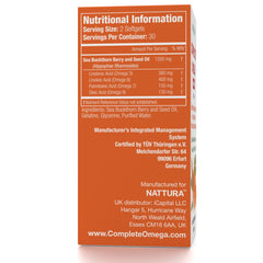 Nattura Sea Buckthorn berries wild harvest highlight the whole-berry oil source.