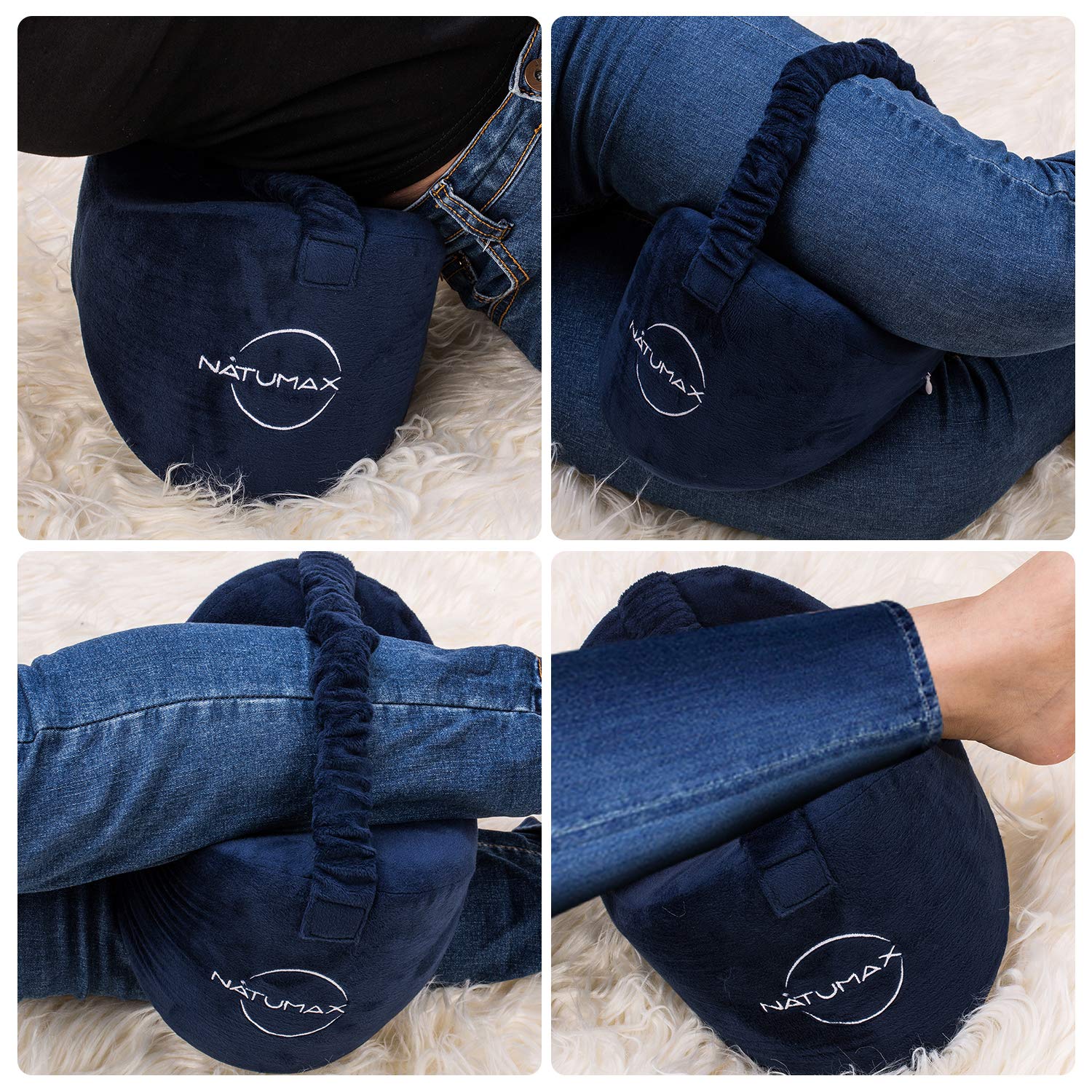 NATUMAX knee pillow includes free sleep mask for enhanced bedtime comfort
