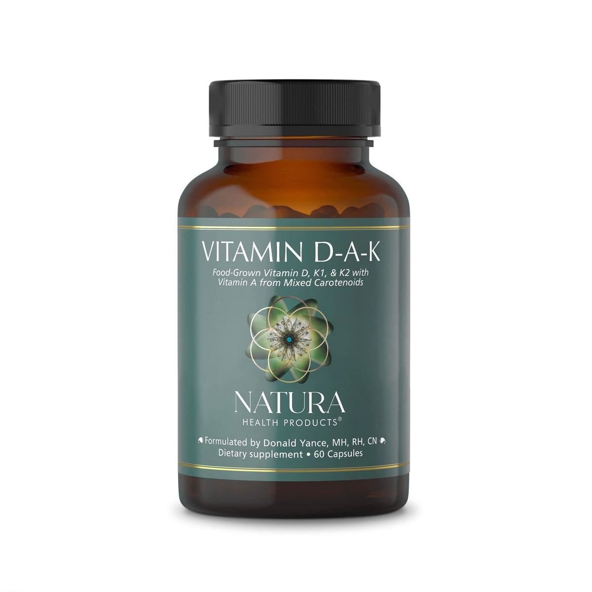 Natura Health Products Vitamin D-A-K bottle for daily bone health support.