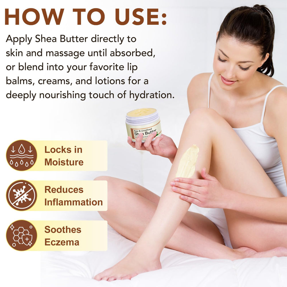 Natura Raw Shea Butter body use for dry skin after bath rituals.