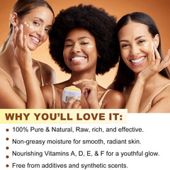 Face application with Natura Raw Shea Butter provides lightweight hydration.