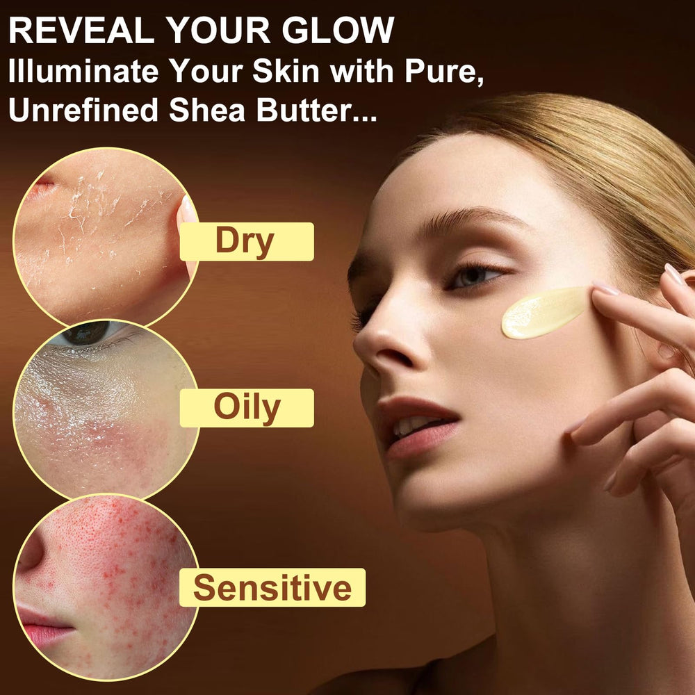 Hair use with Natura Raw Shea Butter for smoother, silky strands.
