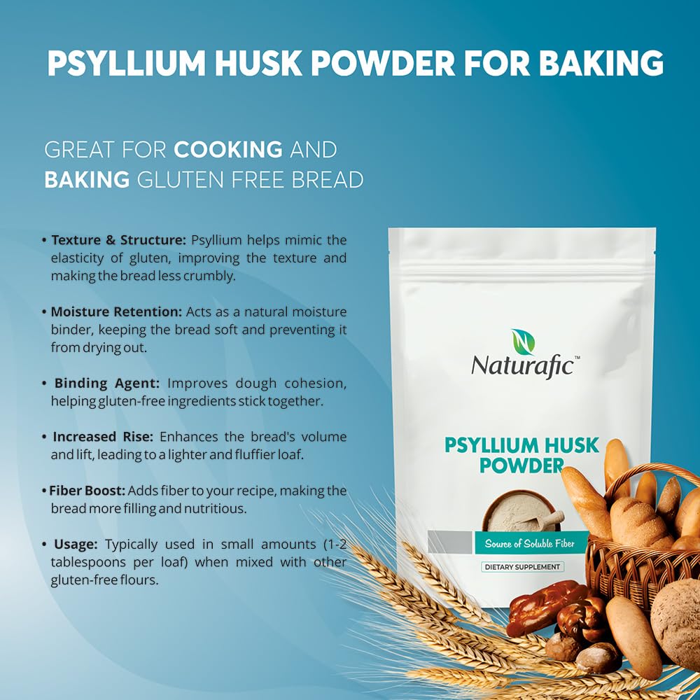 Naturafic psyllium powder in gluten-free baking for better moisture and structure
