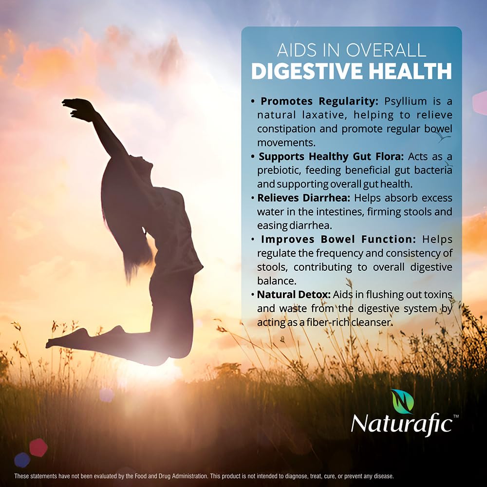 Naturafic Psyllium Husk Powder ideal for keto-friendly digestion support