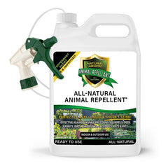 Natural Armor repellent spray bottle ready for use around homes and gardens.