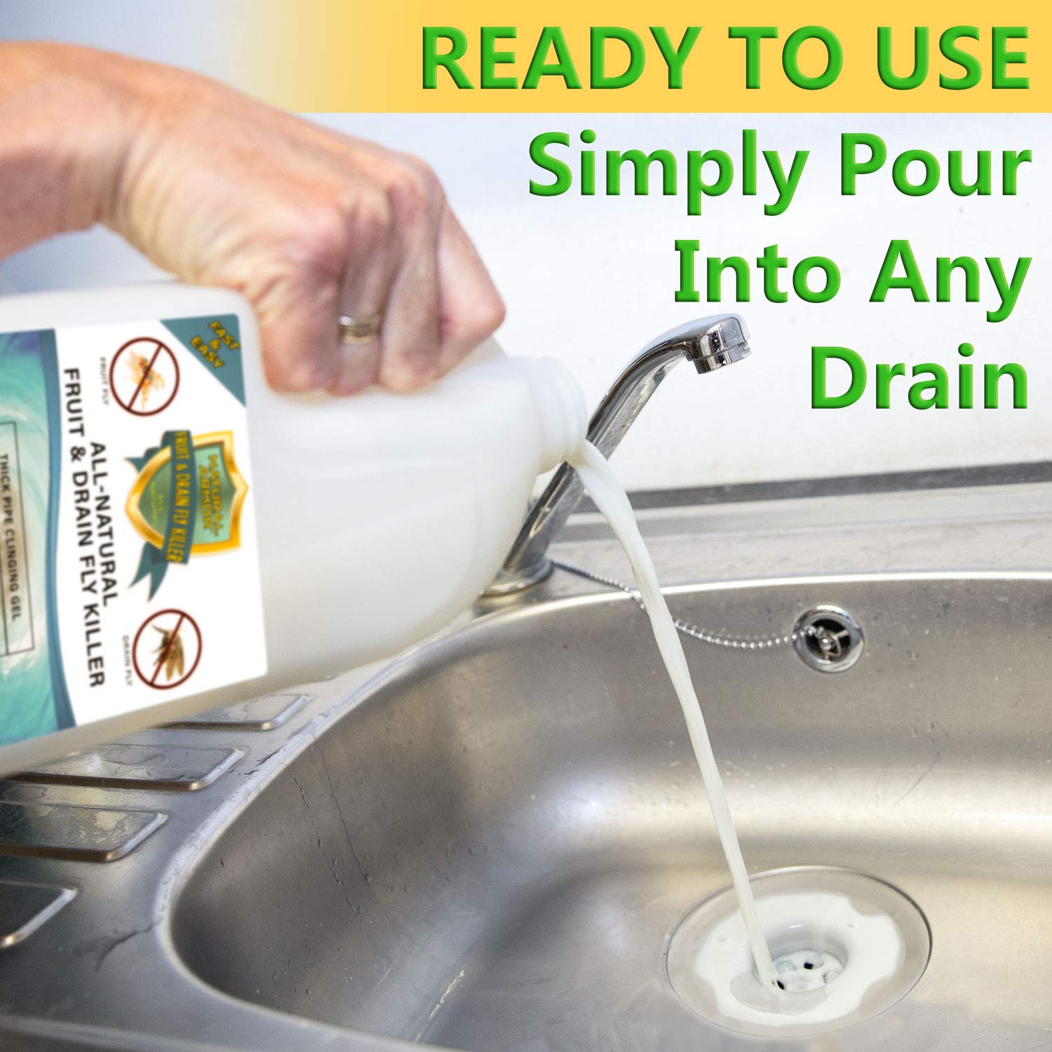 Natural Armor safe sewer drain treatment helps with drain fly issues.