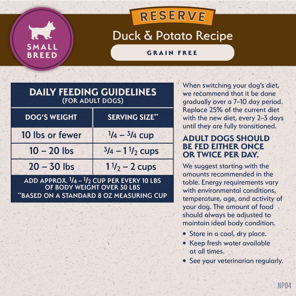 Natural Balance 12-pound bag back view showing packaging details.