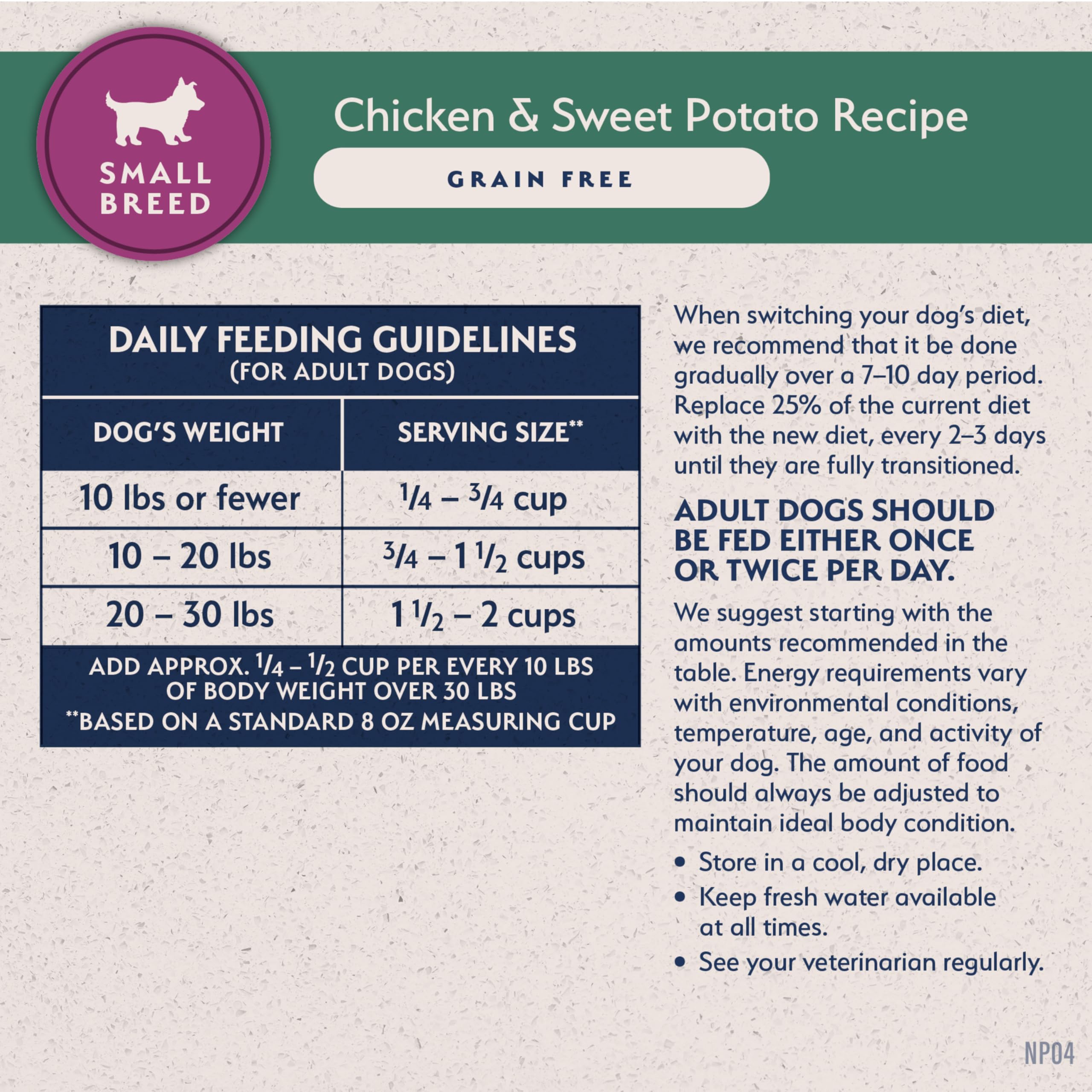 Close-up of chicken aroma and texture in Natural Balance dog food.