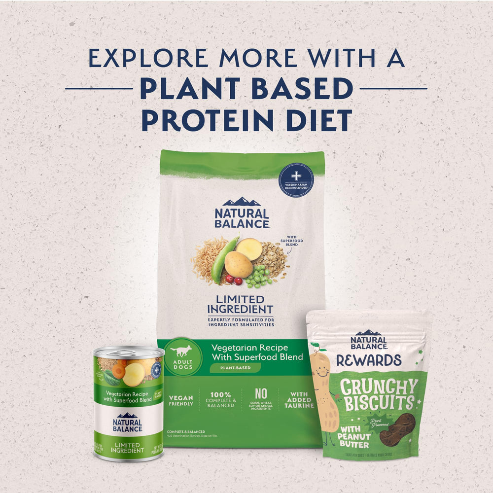 Natural Balance digestion-friendly formula with simplified ingredients for gentle digestion