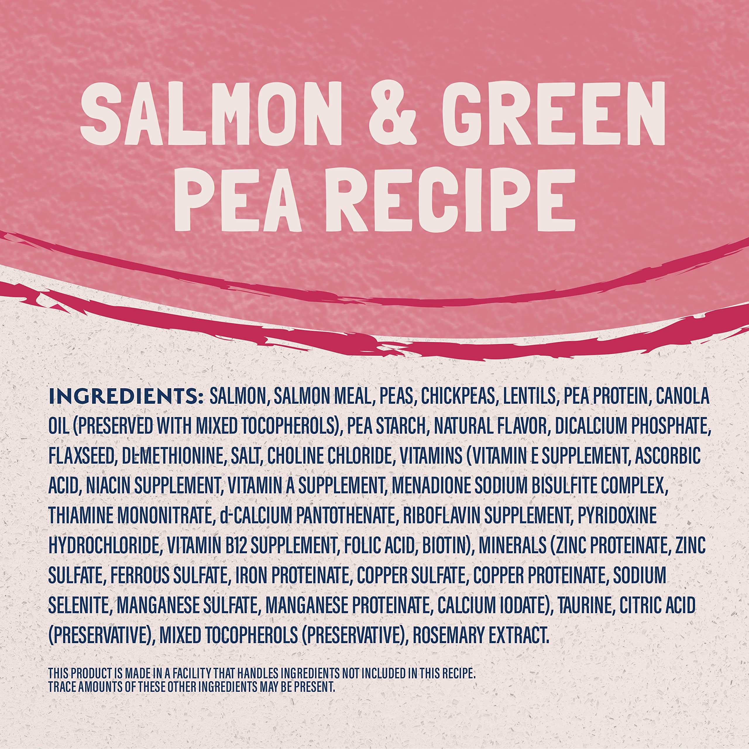 Natural Balance grain-free cat food with green peas highlights fiber for digestion