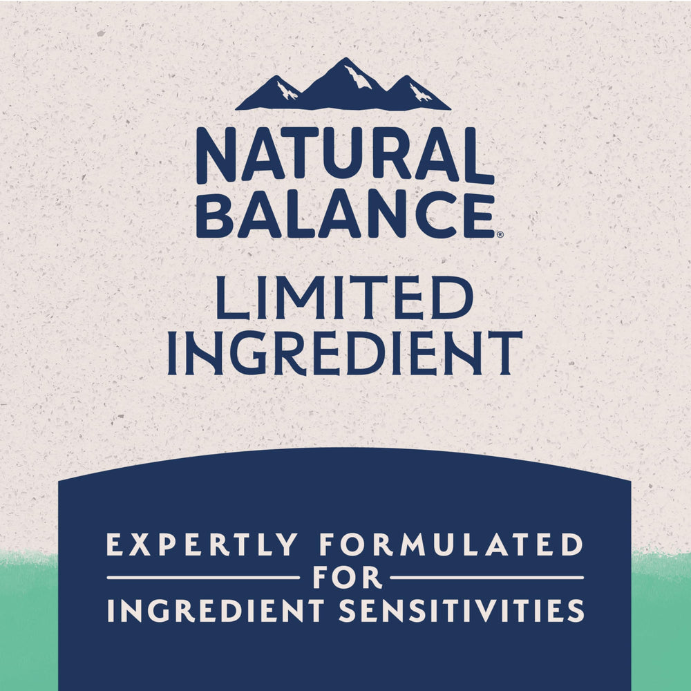 Shiny coat and healthy skin implied by Natural Balance nutrition visuals