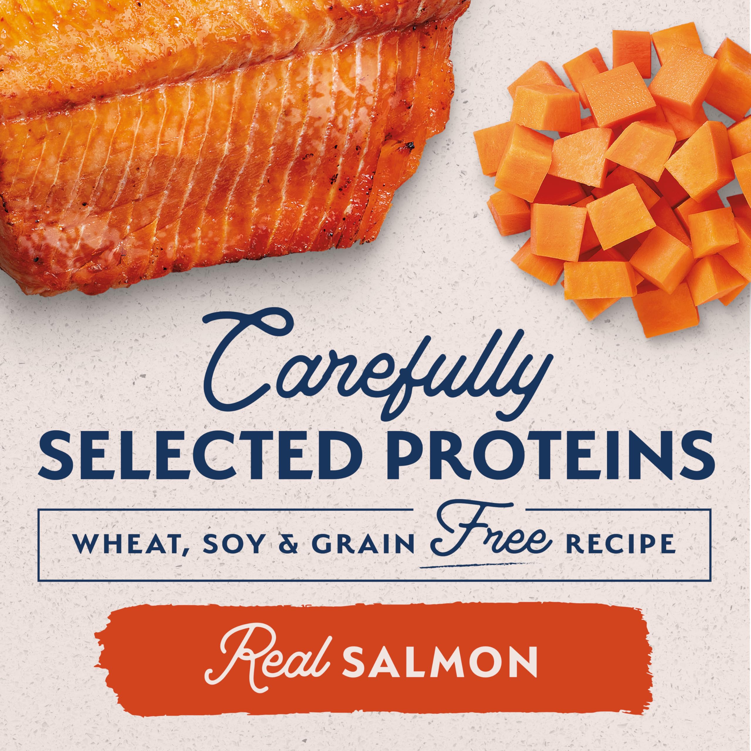 Limited ingredient dog food label close-up showing absence of artificial colors.
