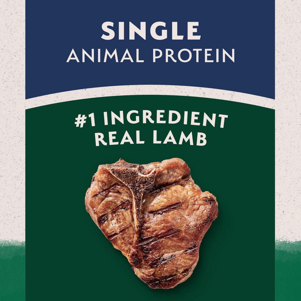 Natural Balance no-corn-wheat-soy label, emphasizing allergy-friendly ingredients.