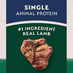 Natural Balance no-corn-wheat-soy label, emphasizing allergy-friendly ingredients.