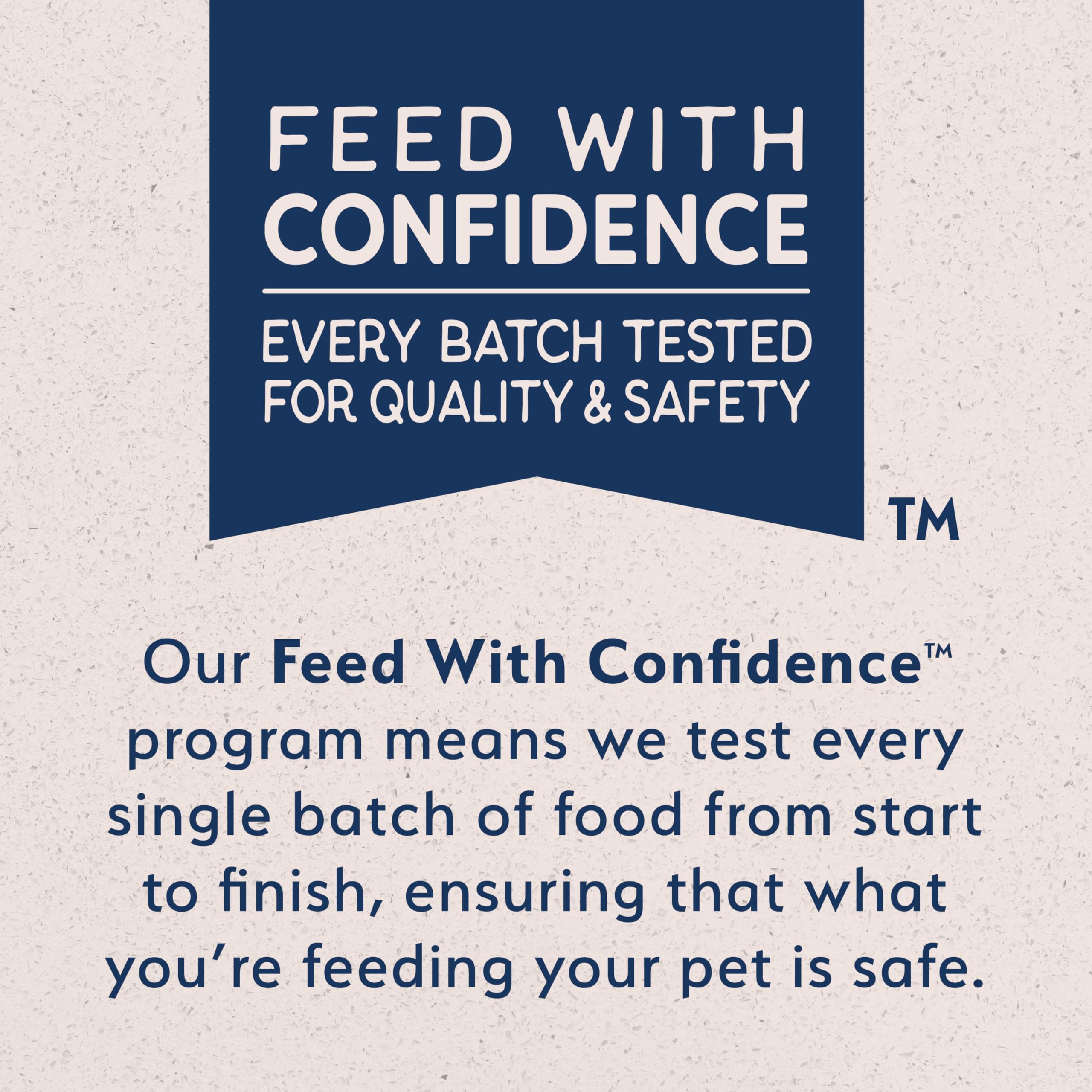 Ingredient panel showing chicken and salmon meals with fiber blend