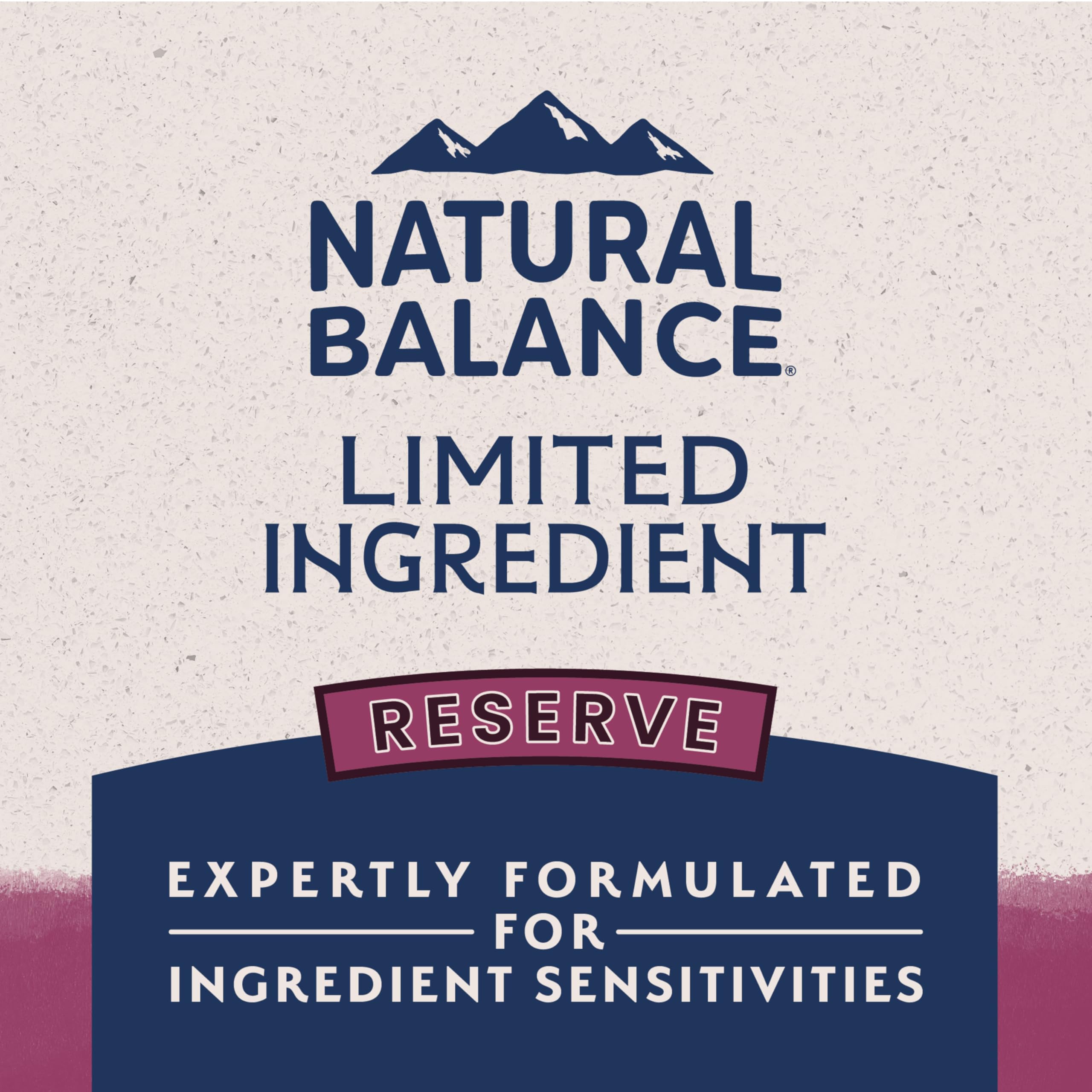 Natural Balance Reserve digestion-supportive sweet potatoes image conveys fiber and balanced nutrition.