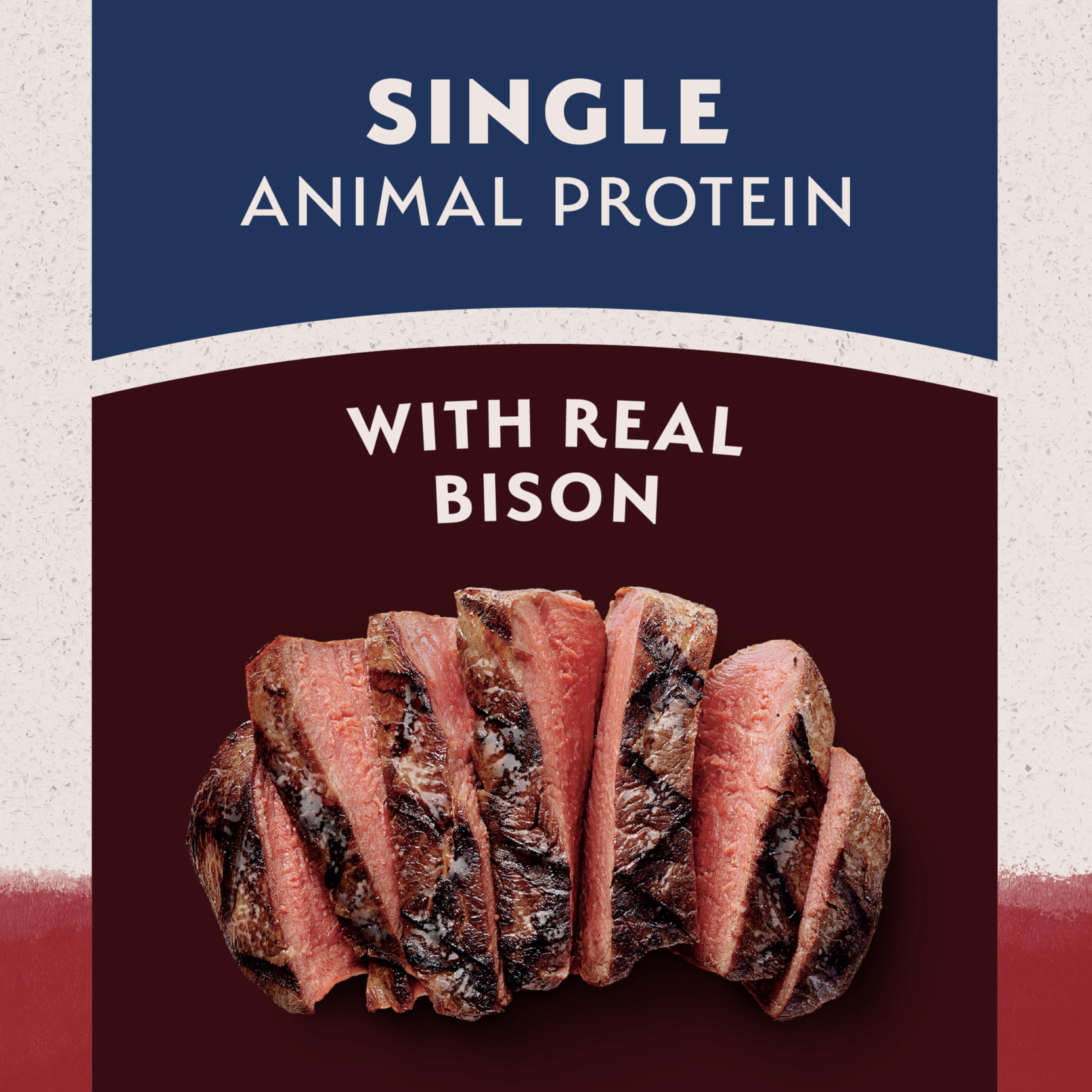 Natural Balance Sweet Potato Bison Recipe kibble in a bowl for a tasty, gentle meal.