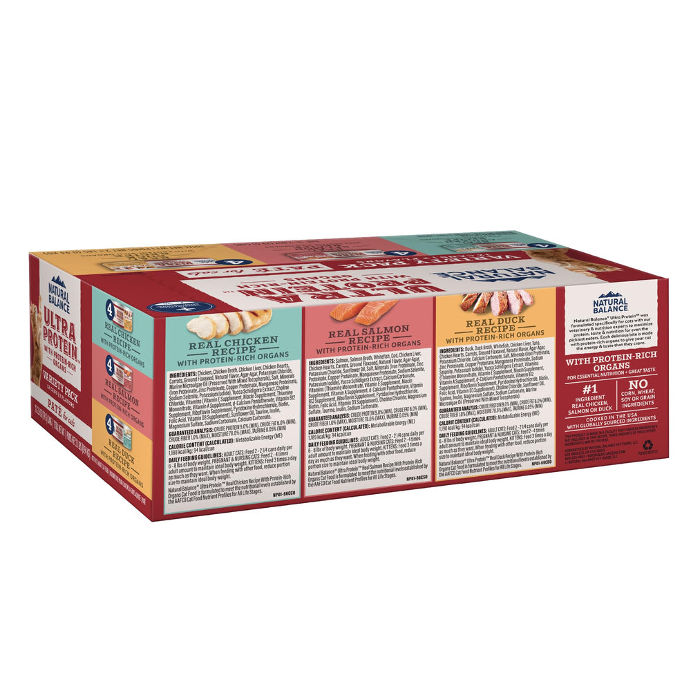 Natural Balance Ultra Protein Pate duck can—flavorful organ-rich protein.