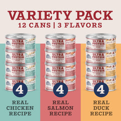 Natural Balance Ultra Protein Pate salmon can—high-protein seafood option.