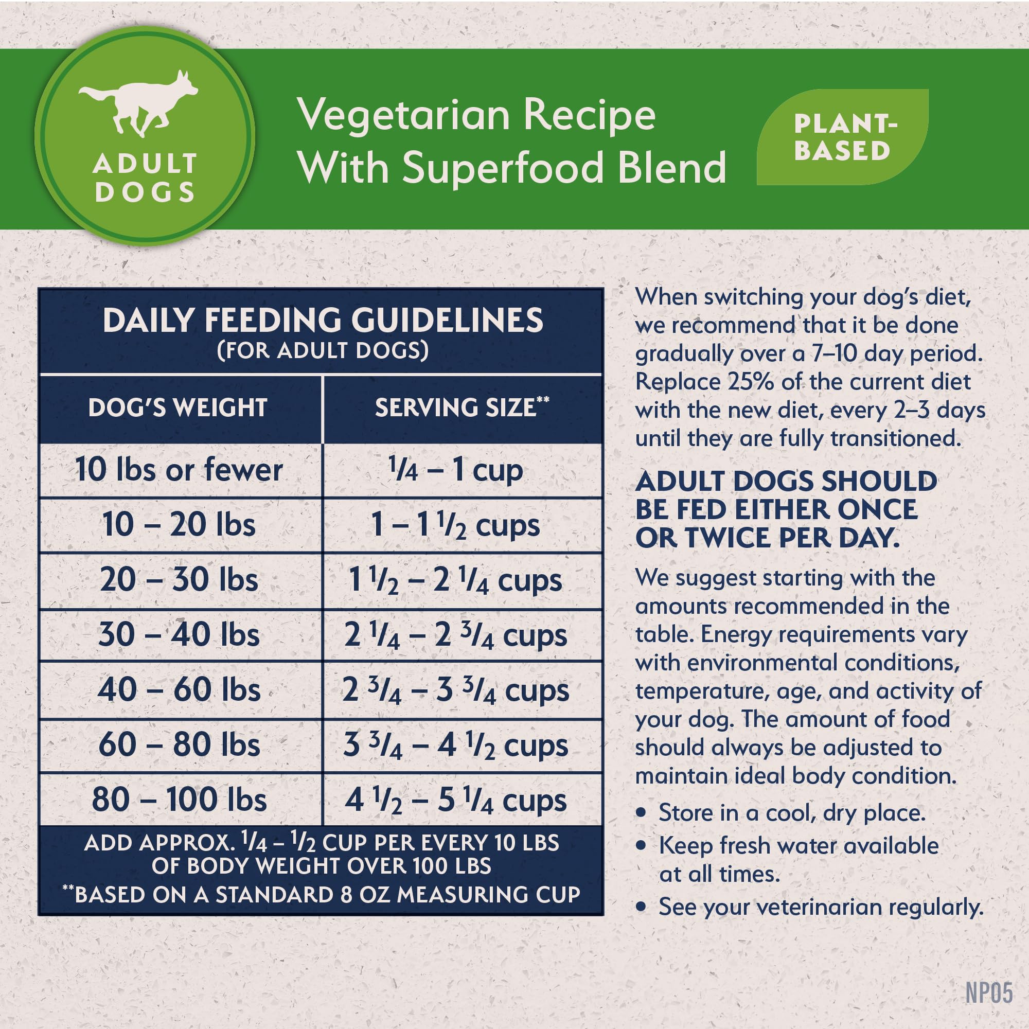 Natural Balance vegetarian recipe with wholesome grains and vegetables on display