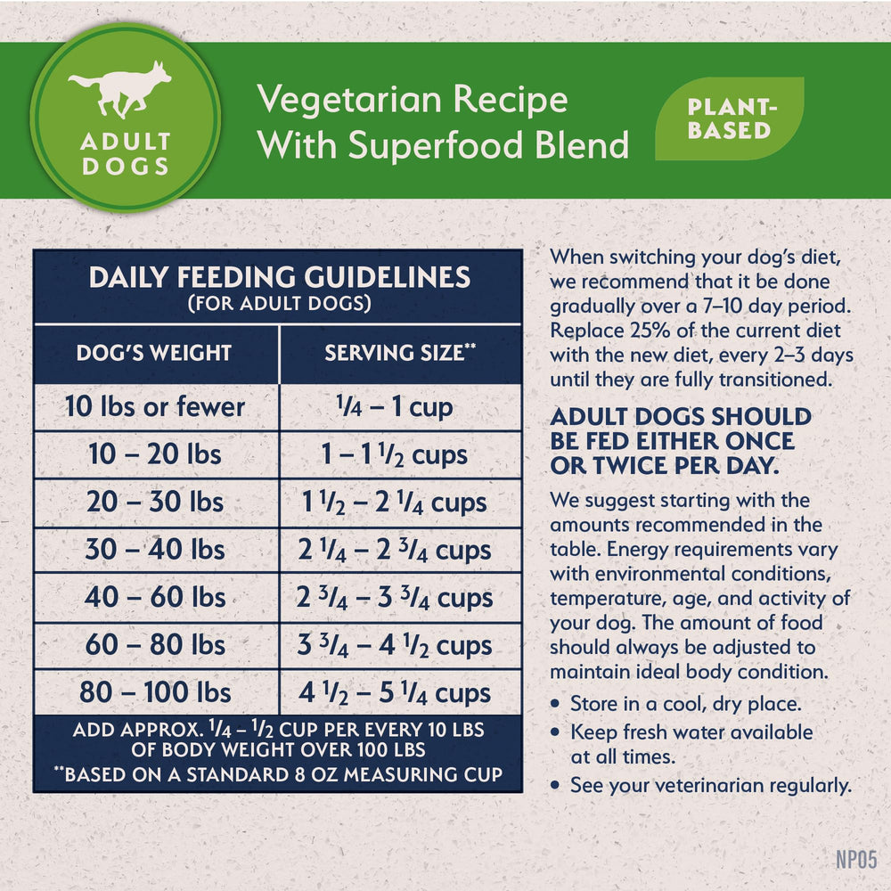 Natural Balance vegetarian recipe with wholesome grains and vegetables on display