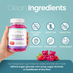 Gummies poured to illustrate convenient on-the-go intake.